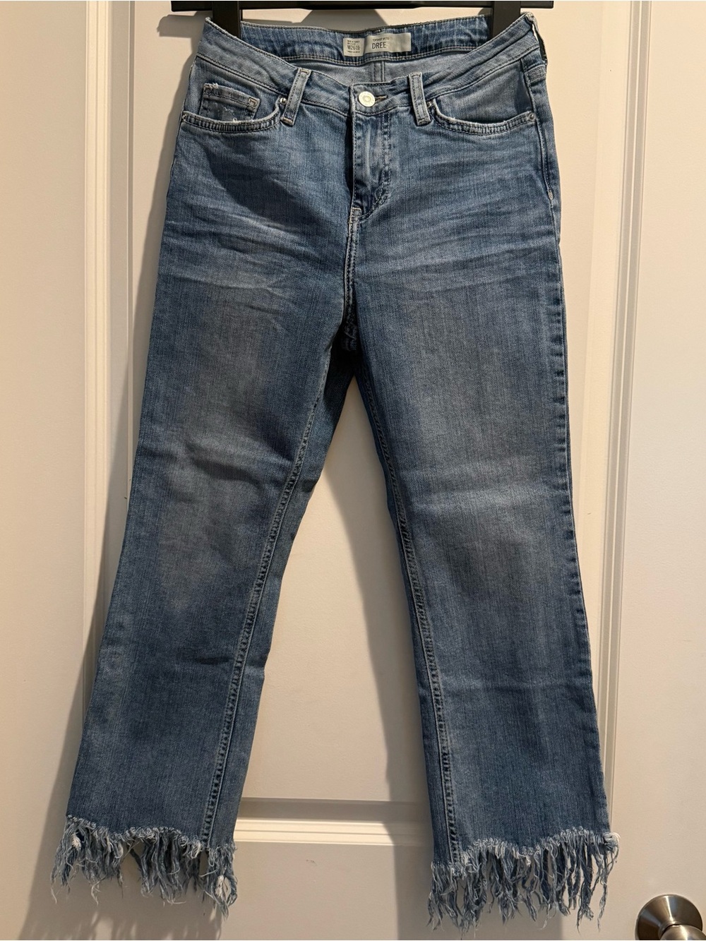 Topshop Frayed Hem Jeans